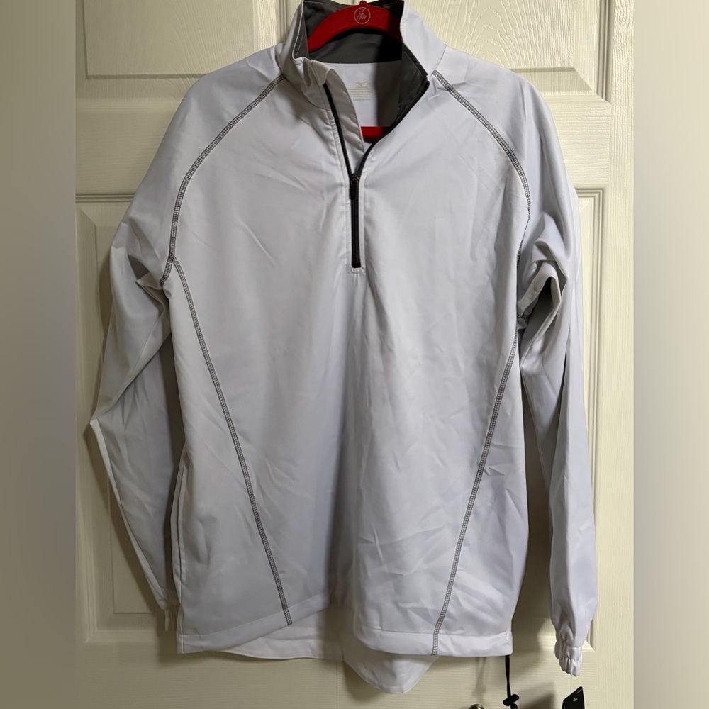 Mizuno Performance Golf Wind Waterproof 1/4 zip Jacket NWT White size Small